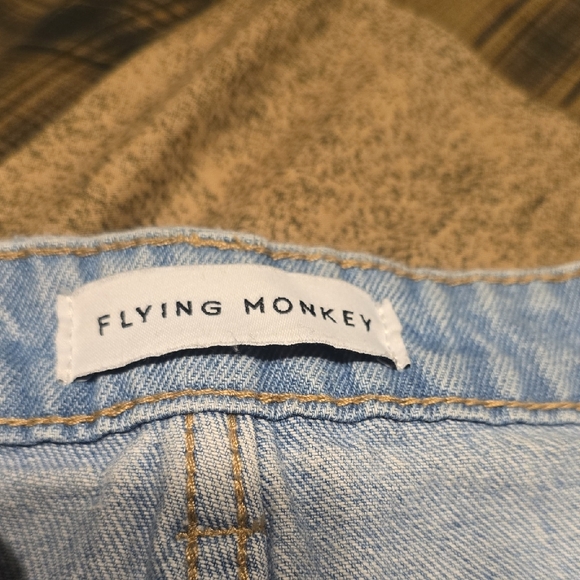 Flying Monkey Light Blue Distressed Flare Jeans - Picture 4 of 6